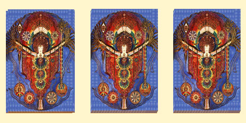 Step 1. All eighteen cards chosen so far are reshuffled. 