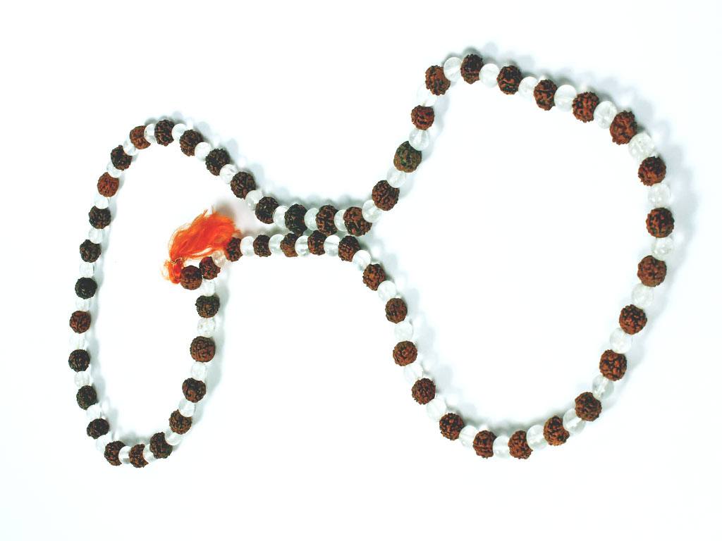 Genuine Rudraksh Crystal Prayer Beads