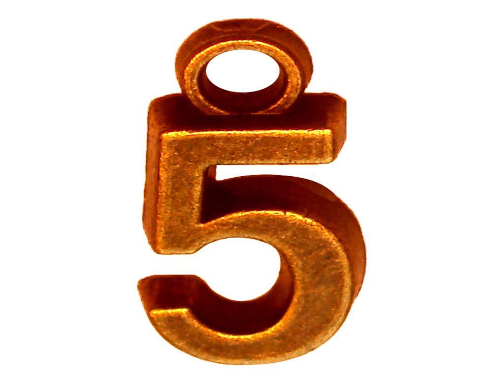 Lucky Number Pendant, 5