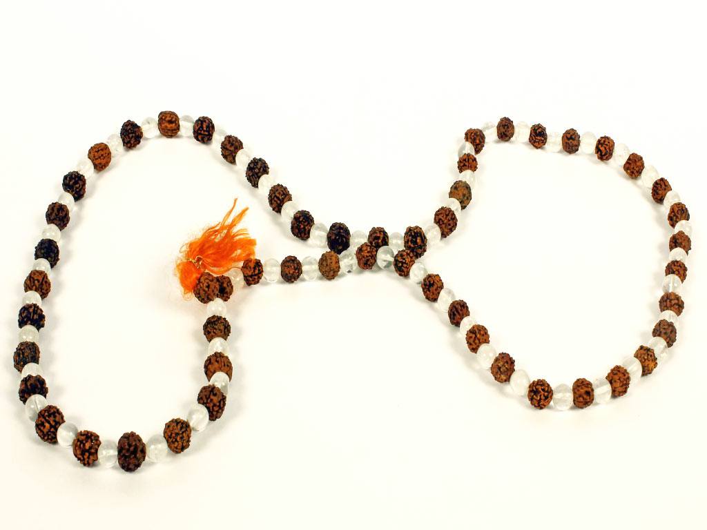 Rudraksh Crystal Prayer Beads